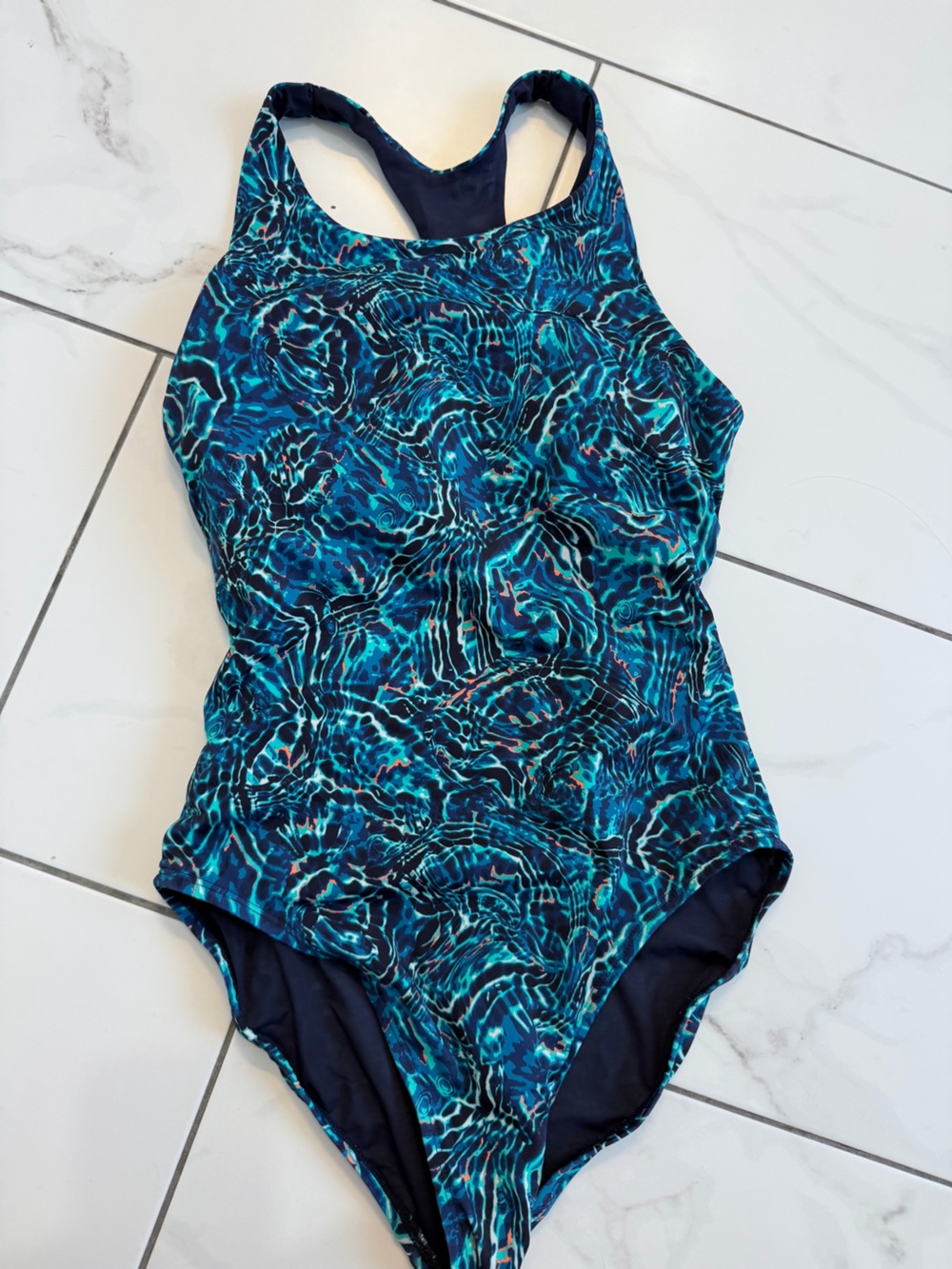 Women’s Blue Patterned Swimsuit